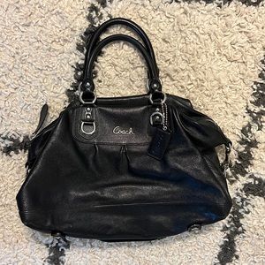 Coach black leather purse